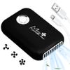 Buqikma Eyelash Mini Lash Fan for Eyelash Extension Portable Lash Fan Dryer Handheld Rechargable USB Eyelashes Fans with 3 Adjustable Speed Cooling Air Fans Eyelashes Extension Application (Black) view 1
