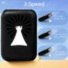 Buqikma Eyelash Mini Lash Fan for Eyelash Extension Portable Lash Fan Dryer Handheld Rechargable USB Eyelashes Fans with 3 Adjustable Speed Cooling Air Fans Eyelashes Extension Application (Black) view 2