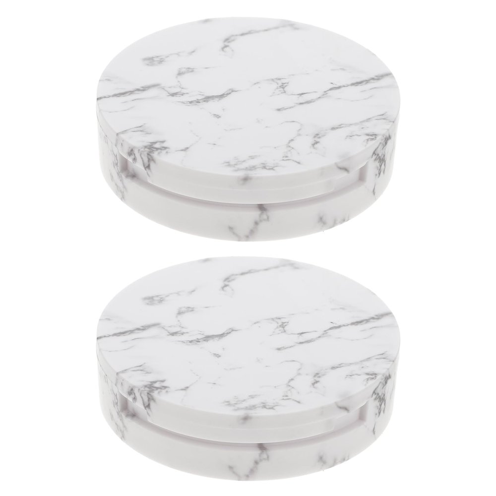 EXCEART Makeup Powder Container Pressed Powder Box 2Pcs Compact Cosmetic Powder Containers Makeup Empty Loose Powder Boxes (Assorted Color) Makeup Powder Puff