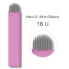 50pcs Pink Disposable Microblading Artist Blade U18 Nano Microblades 0.18mm Microblading Eyebrows Supplies Needles Available size 12F 14F 18U (18U) view 2