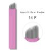 50pcs Pink Disposable Microblading Artist Blade #14 Nano Microblades 0.18mm Microblading Eyebrows Supplies Needles Available size 12F 14F 18U (14 Slope) view 3