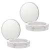 EXCEART 2pcs Marble Pattern Makeup Cases Compact Powder Boxes for Pressed Powder Eyeshadow Blush Lightweight Design for Storage for Cosmetic Mixing view 1
