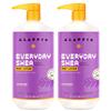 Alaffia Everyday Shea Body Lotion - Normal to Very Dry Skin, Moisturizing Support for Hydrated, Soft, and Supple Skin with Shea Butter and Lemongrass, Fair Trade, Lavender, 2 Pack - 32 Fl Oz Ea view 1