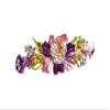 Fodattm Small Vintage Flower French Hair Barrette Rhinestone Spring Hair Clip Metal Hairpin Bridal Wedding Crystal Hair Clasp for Women Lady (Purple) view 1