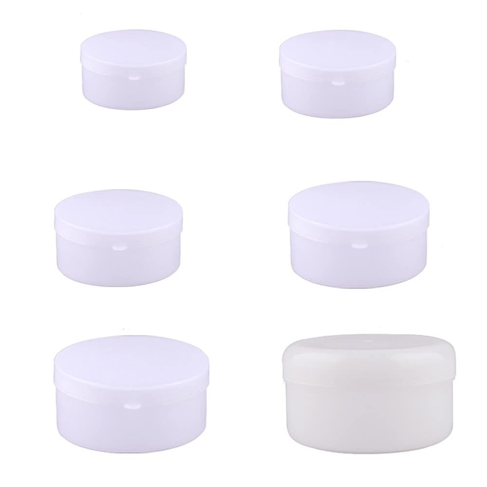 50PCS 5g/10g/20g/30g/50g/100g Empty Cosmetic Jar Pot Storage Containers for Lotion, Cream, Makeup, Bead, Eye shadow, Rhinestone, Samples, Nail Art, Lip Balm, Small Accessories (100g/100ml)