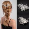 60 Pieces Bridal Hair Pins Accessories Pearl Rhinestone Flower U Shape Clips Jewelry Prom Hair Barrettes Decorations for Brides Bridesmaids Women view 4