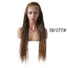 30" Realistic Hand-Braided Lace Front Twist Braids Wigs with Baby Hair 13x4.8inch Soft Swiss Lace Frontal Side Part Braided Wigs Premium Synthetic Lightweight Box Braided Wig for Black Women (LL30115EC-30", #1B/27T Black Mix Blonde Color) view 2