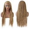 30" Realistic Hand-Braided Lace Front Twist Braids Wigs with Baby Hair 13x4.8inch Soft Swiss Lace Frontal Side Part Braided Wigs Premium Synthetic Lightweight Box Braided Wig for Black Women (LL30115EC-30", #27/613M Blonde Color) view 1