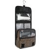 HMZXZ Hanging Travel Animal Leopard Skin Print Toiletry Bag Folding Bathroom Gym Organizer Portable Cosmetic Wash Bag for Women Girls view 2