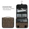 HMZXZ Hanging Travel Animal Leopard Skin Print Toiletry Bag Folding Bathroom Gym Organizer Portable Cosmetic Wash Bag for Women Girls view 4