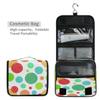 HMZXZ Hanging Travel Colorful Doodled Circles Toiletry Bag Folding Bathroom Gym Organizer Portable Cosmetic Wash Bag for Women Girls view 4