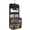 HMZXZ Hanging Travel Snake Skin Print Toiletry Bag Folding Bathroom Gym Organizer Portable Cosmetic Wash Bag for Women Girls view 2