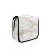 HMZXZ Hanging Travel Texure Marble Gold Line Print Toiletry Bag Folding Bathroom Gym Organizer Portable Cosmetic Wash Bag for Women Girls view 1