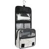 HMZXZ Hanging Travel Texure Marble Gold Line Print Toiletry Bag Folding Bathroom Gym Organizer Portable Cosmetic Wash Bag for Women Girls view 2