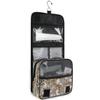 HMZXZ Hanging Travel Animal Leopard Skin Print Toiletry Bag Folding Bathroom Gym Organizer Portable Cosmetic Wash Bag for Women Girls view 2