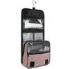 HMZXZ Hanging Travel Rose Marble Texure Print Toiletry Bag Folding Bathroom Gym Organizer Portable Cosmetic Wash Bag for Women Girls view 2