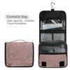 HMZXZ Hanging Travel Rose Marble Texure Print Toiletry Bag Folding Bathroom Gym Organizer Portable Cosmetic Wash Bag for Women Girls view 4