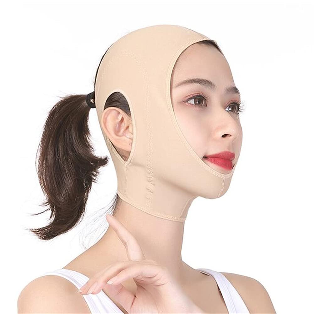 1pc Elastic Face Slimming Bandage Women Chin Cheek Lift Up Belt V Line Face Shaper Facial Anti Wrinkle Strap Face Care Tools (M)