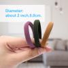 100PCS Colorful Large Hair Ties, Cotton Hair Bands Seamless Ponytail Holders for Women, Hair Elastics No Damage, 10 Colors by BAOLI view 2