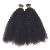 Afro Kinky Curly I Tip Human Hair Extension Pre Bonded Mongolian Remy Hair Microlinks Keratin Stick I Tip Hair Extension For Black Women 100Strands 100g (14nch 100strands, #2(Darkest Brown)) view 1