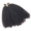 Afro Kinky Curly I Tip Human Hair Extension Pre Bonded Mongolian Remy Hair Microlinks Keratin Stick I Tip Hair Extension For Black Women 100Strands 100g (14nch 100strands, #2(Darkest Brown)) view 2