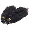 Afro Kinky Curly I Tip Human Hair Extension Pre Bonded Mongolian Remy Hair Microlinks Keratin Stick I Tip Hair Extension For Black Women 100Strands 100g (14nch 100strands, #2(Darkest Brown)) view 4