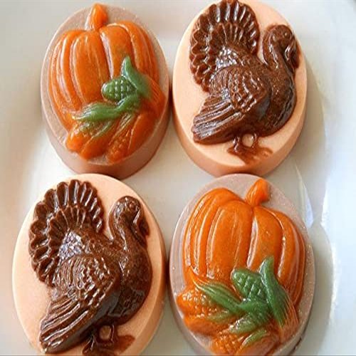 10 Pumpkin and Turkey Soap Party Favors, Fall Soap Party Favors, Fall Gifts, Thanksgiving decor, Baby Shower Favors, Thanksgiving soaps products fall decor cinammon