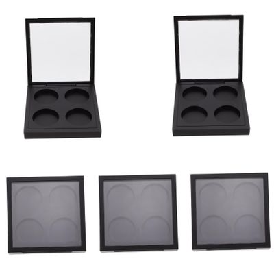 HEALLILY 5pcs Eye Shadow Blank Empty Eye Cosmetics Plates Transparent Cover Eyeshadow Cases Eyeshadow Storage Boxes Empty Eyeshadow Boxes Eyeshadow Container Magnetic Buckle Eyeshadow Cases