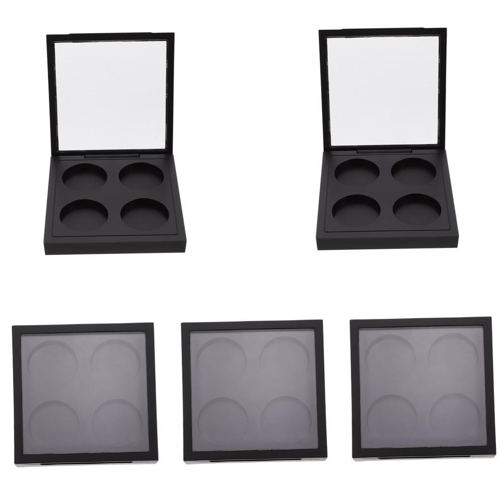 HEALLILY 5pcs Eye Shadow Blank Empty Eye Cosmetics Plates Transparent Cover Eyeshadow Cases Eyeshadow Storage Boxes Empty Eyeshadow Boxes Eyeshadow Container Magnetic Buckle Eyeshadow Cases