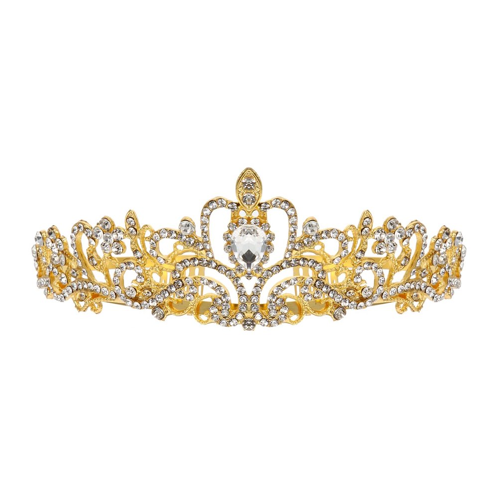 1pc Rhinestone Crown Wedding Girl Tiara Wedding Crown Tiara Headdress Rhinestone Bridal Tiara Wedding Dcor Decor Wedding Tiara Pearl Rhinestones Headband Crystal Bride