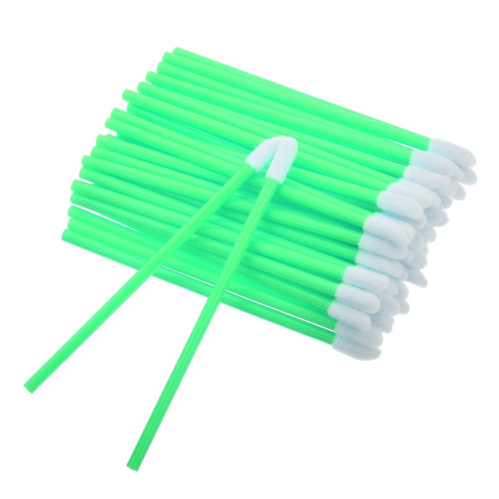 Auniwaig 50 Pcs Disposable Lip Brushes Lipstick Lip Gloss Wands Applicator Tool Green Make Up Lip Brush Disposable Lipstick Gloss Wands