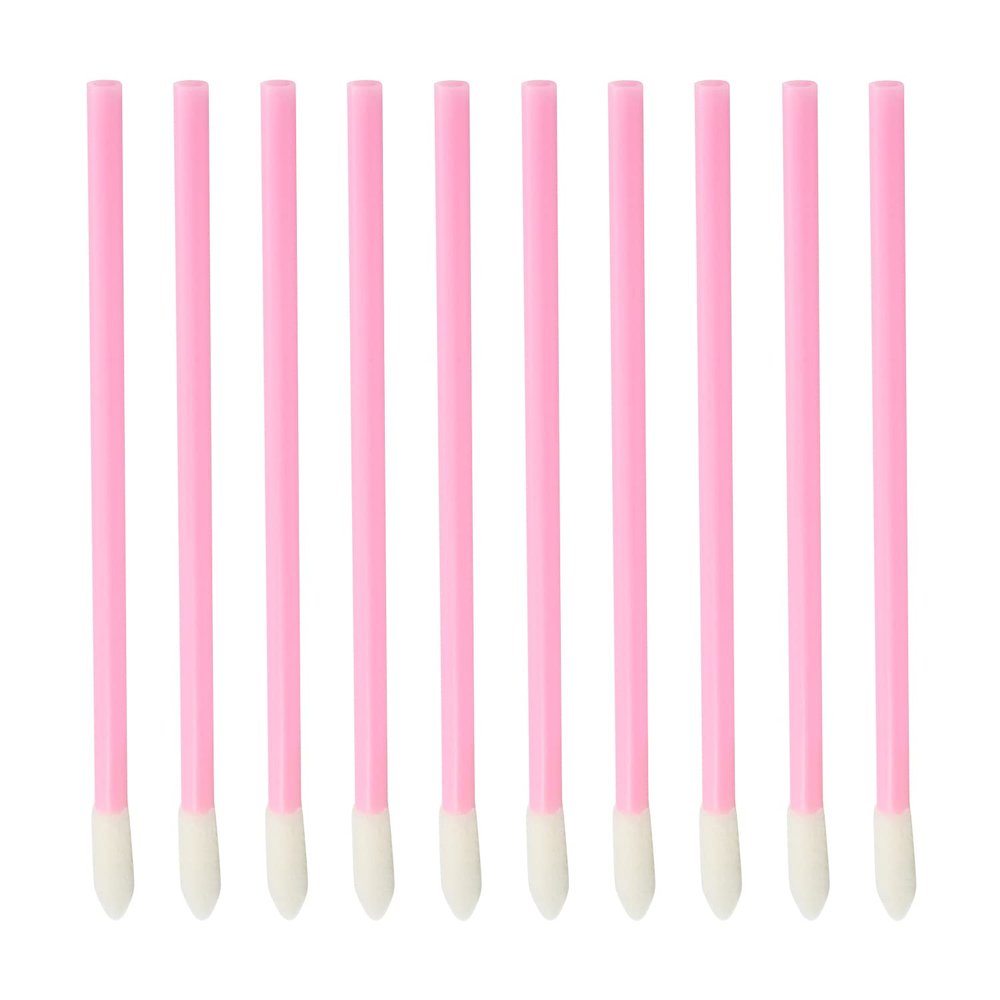 Auniwaig 50 Pcs Disposable Lip Brushes Lipstick Lip Gloss Wands Applicator Tool Pink Make Up Lip Brush Disposable Lipstick Gloss Wands