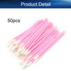 Auniwaig 50 Pcs Disposable Lip Brushes Lipstick Lip Gloss Wands Applicator Tool Pink Make Up Lip Brush Disposable Lipstick Gloss Wands view 4
