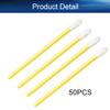 Auniwaig 50 Pcs Disposable Lip Brushes Lipstick Lip Gloss Wands Applicator Tool Yellow Make Up Lip Brush Disposable Lipstick Gloss Wands view 4