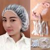 100PCS Disposable Transparent Shower Caps Larger and Thicker Waterproof Shower Caps Plastic Hair Caps for Women, Spa, Home Use, Hotel and Hair Salon, Portable Travel view 4