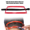 Dioche Men Neckline Shaving Template, Neck Hair Trimming Styling Red Hairline Shaping Tools for Trimming, Mustache, Neckline and Hairline Line-up view 3