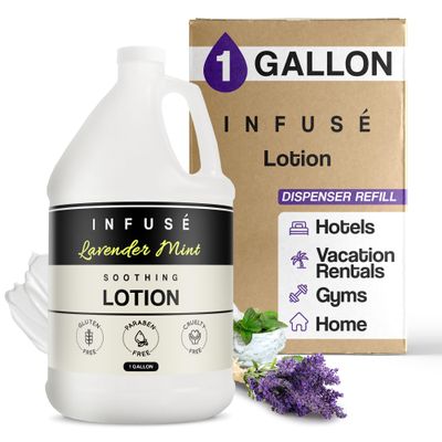 1-Shoppe All-in-Kit | Infuse Lotion | Infuse Lavender Mint Hotel | 1 Gallon | For Hospitality & Vacation Rentals to Refill Dispensers | (Single Gallon)
