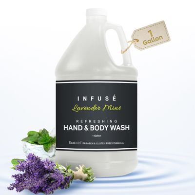 Hand/Body Wash | Infuse Lavender Mint Hotel | 1 Gallon | For Hospitality & Vacation Rentals to Refill Dispensers | (Single Gallon)