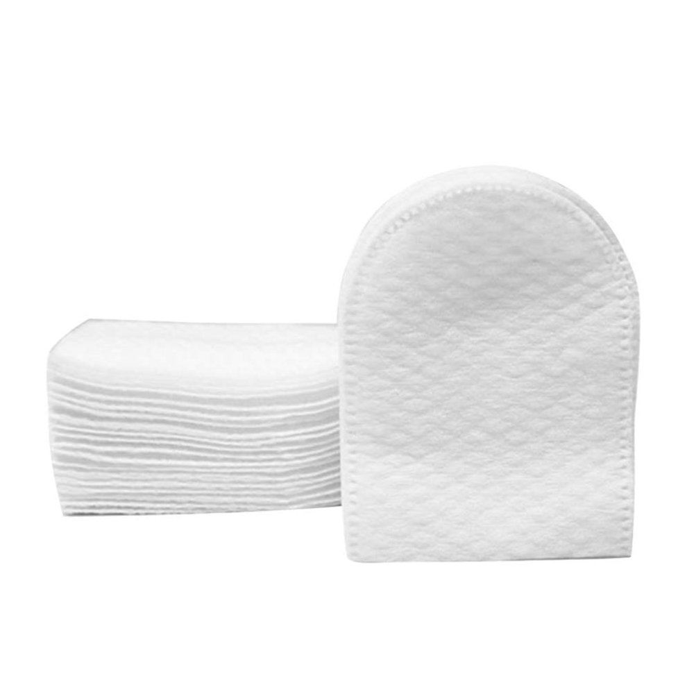 EXCEART 240Pcs U-Shaped Pocket Cotton Pads for Makeup Removal and Skin Care Lightweight Disposable Facial Cotton Pads with Storage Box for Women and Daily Use