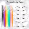 96 Pcs Eyebrow Razors Shavers Trimmers for Women Dermaplane Razor Facial Razors Shavers Facial Hair Removal for Women Exfoliating Dermaplaning Tool for Face with Precise Cover for Makeup Care Tools view 2