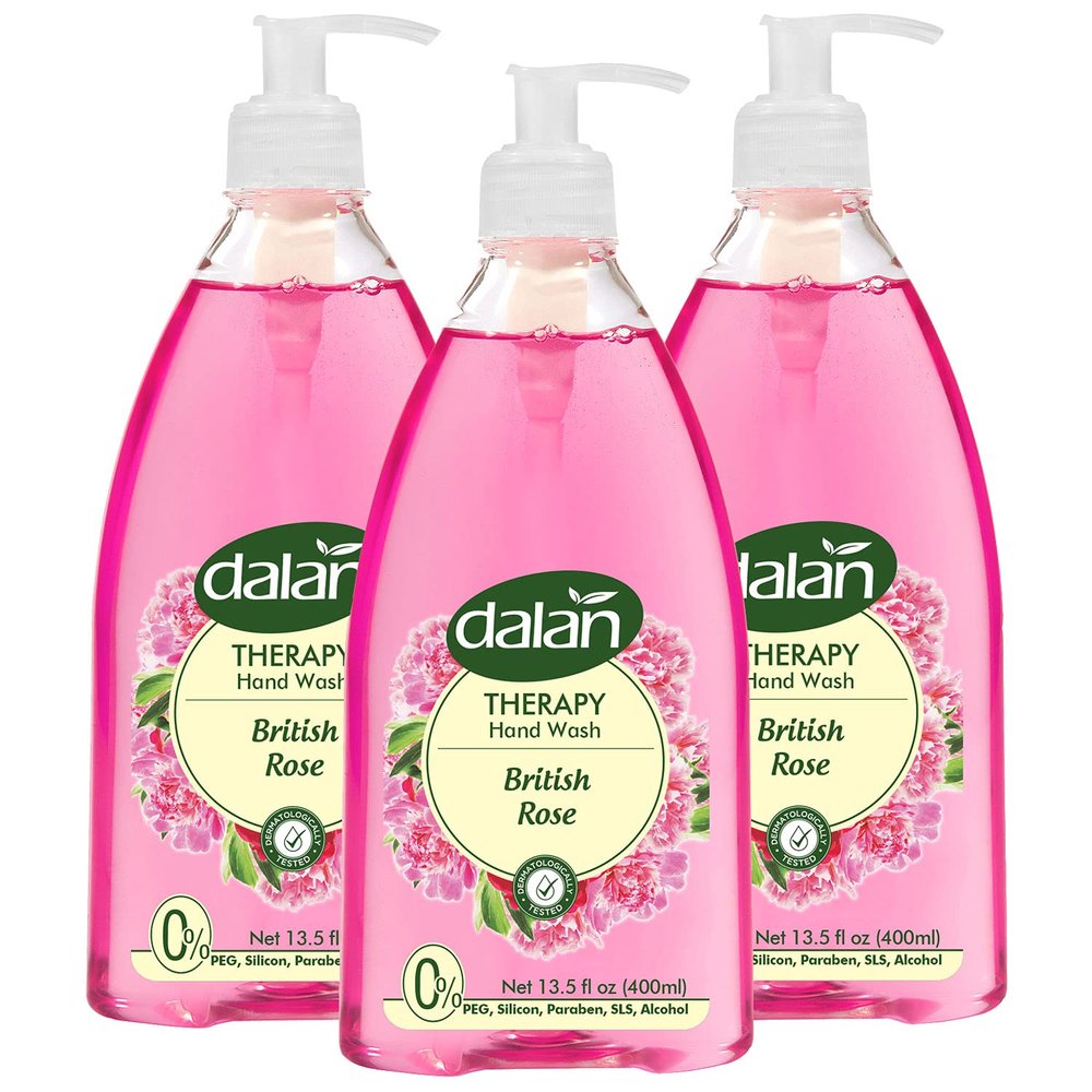 Dalan Therapy British Rose Hand Wash 400ml (Pack of 3)