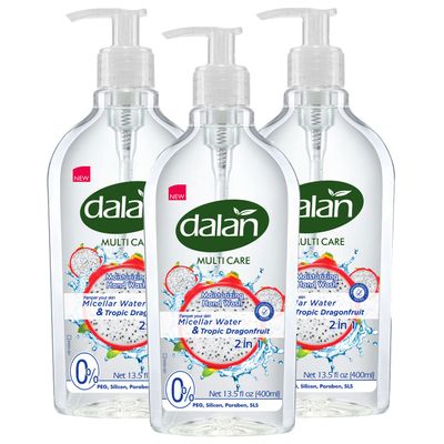Dalan Multicare Liquid Soap with Micellar Water & Tropic Dragonfruit 400ml (Pack of 3)
