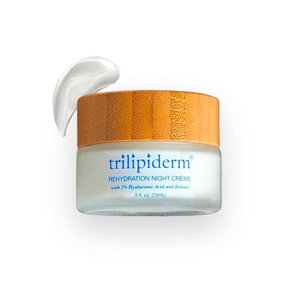 Trilipiderm Rehydration Night Crme .5oz Travel Size Night Rejuvenation with Anti-Aging Hyaluronic Acid and Retinol