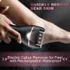 Electric Foot Callus Remover with 3 Roller Heads 2 Speed Rechargeable,Professional Pedicure Pedicure Kit Waterproof Foot Scrubber File,Pedicure Tools,Foot Care for Dead Hard Cracked Dry Skin view 2