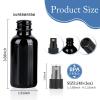 YONKAN 2oz UV Resistant Glass Spray Bottle, Fine Mist Boston Glass Bottles with Black Fine Mist Sprayer Small Clear Bottles for Essential Oils, Bath, Beauty, Hair & Cleaning, Black, Pack of 48 view 2