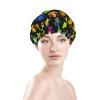Colorful Tree Frogs Shower Cap For Women Elasticity Waterproof Reusable Bath Hats Fit Short To Long Hair view 2