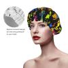 Colorful Tree Frogs Shower Cap For Women Elasticity Waterproof Reusable Bath Hats Fit Short To Long Hair view 3