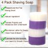 4 Packs Shaving Soap w/Shaving Bowl,Shaving Brush,Shaving Cream,Unqiue Gift Set Mens Shaving Kit for Christmas Stocking Stuffers for Him Boyfriend Dad Adult Husband Birthday Valentines Day view 2