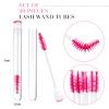 80 Pieces Disposable Mascara Brushes Tubes Set, 40 Pieces Empty Mascara Wand Tube with 40 Pieces Eyelash Brush Makeup Tool for Eyelash Extension(Pink Snowflake Style) view 2