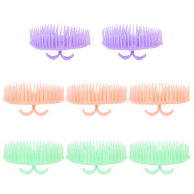 Beaupretty 8pcs Hair Shampoo Brush for Scalp Care Deep Cleaning Massage Ergonomic Scalp for Men and Circulation and Reusable Cleaning Tool Random Style